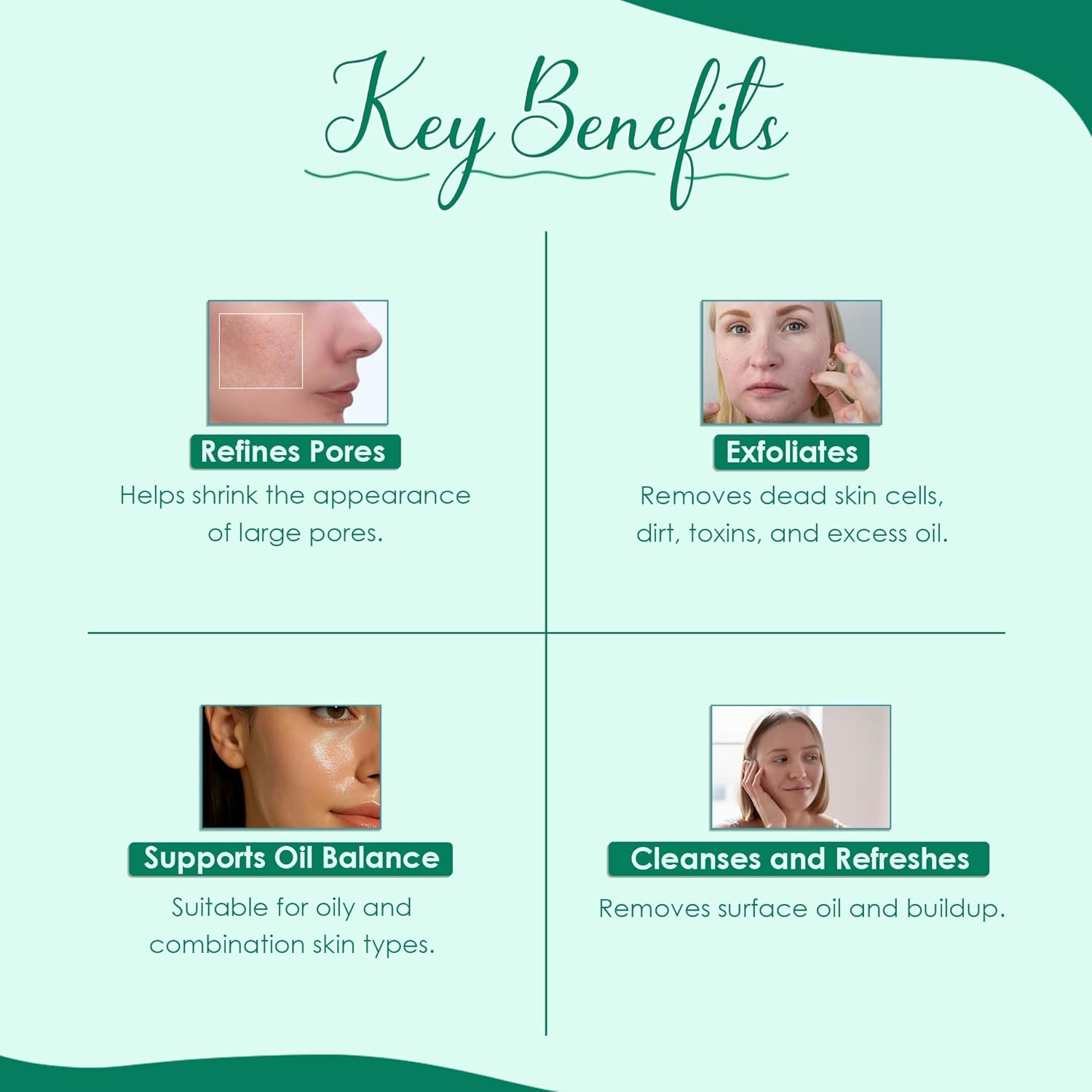 French Green Clay Powder (Montmorillonite) by Mi Nature | for Skincare Face Masks, Face Scrubs, Body Cleansers| Pure & Natural Mask Powder for All Skin Types & Unisex Use| 100G(3.5Oz) image number 3