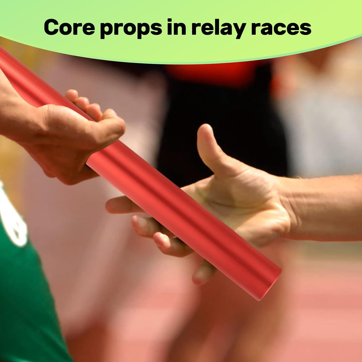 Rhoyee 4PCS Aluminum Relay Batons Lightweight Track Batons with Smooth Surface and Bright Colors Ideal for School Sports Team Practice Outdoor Running for Athletes and Students image number 1