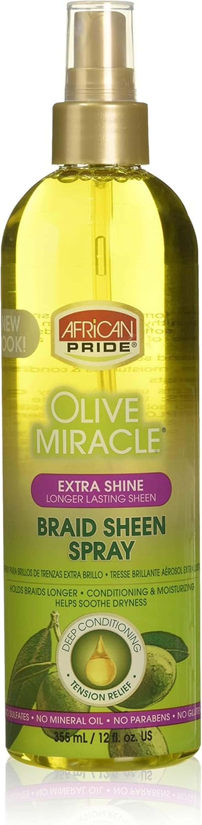 African Pride Braid Sheen Extra Spray, 12 Ounce