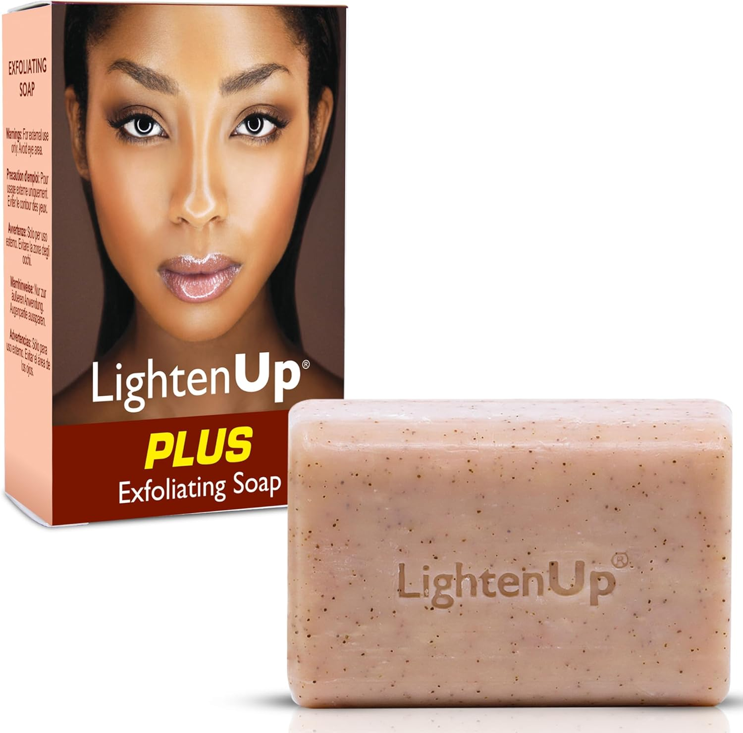 Lightenup, Exfoliating Soap - 200G / 7Fl Oz - Skin Brightening Soap, Cleansing Bar, Formulated to Fade Spots, with Apricot, Glycerin, Coconut Oil image number 5