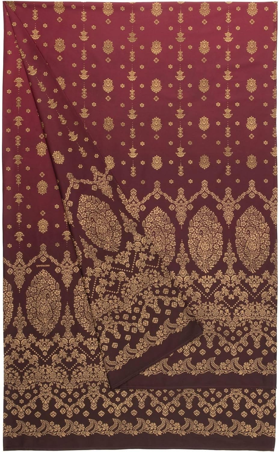 Bassetti Gold Decor 9333371 Granfoulard Cloth 100% Cotton Bordeaux R1 Dimensions: 350 X 270 Cm