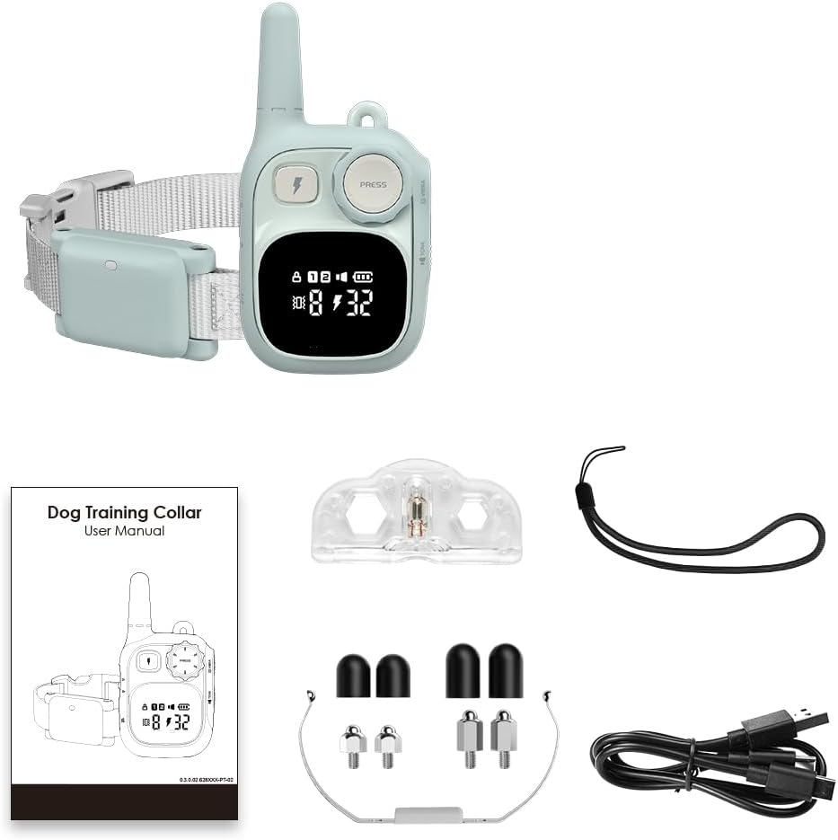 HW601 Mini Rechargeable Dog Training Collar, anti Barking Device for Dogs with Remote, Shock, Vibration Bark Control, Dog Bark Collar for Small Dogs image number 1