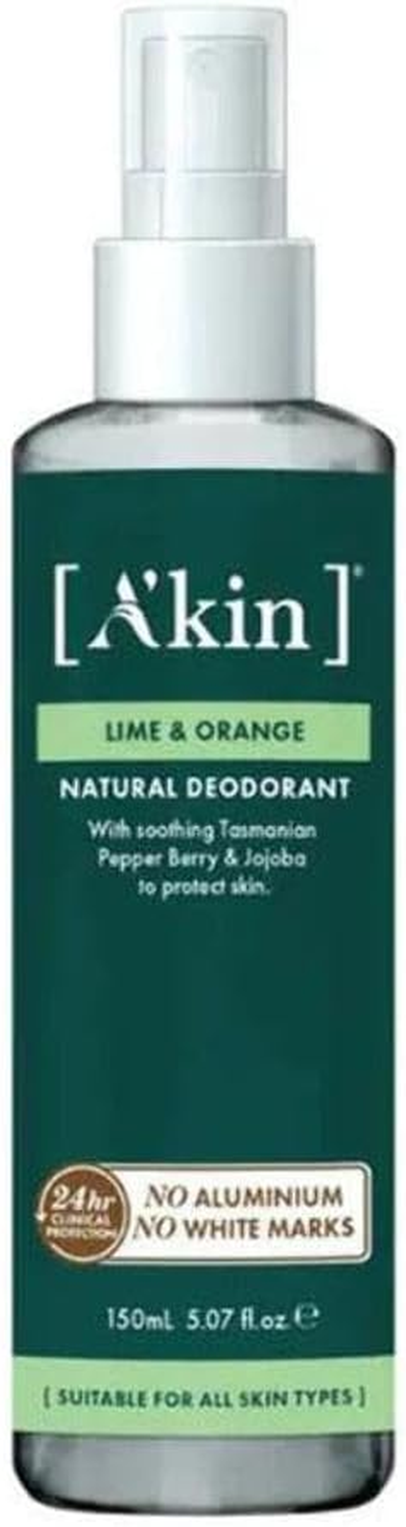 A'Kin Lime & Orange Spray Deodorant 150Ml