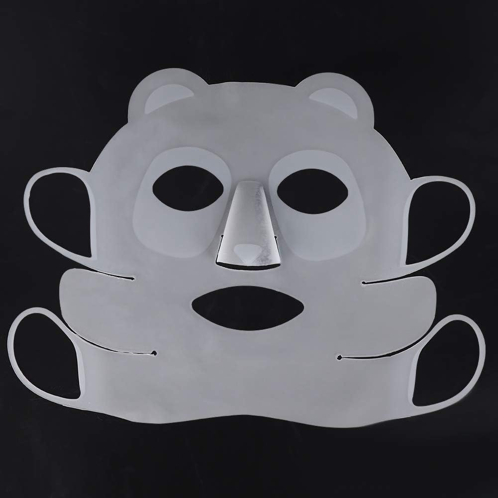 Reusable Silicone Face Mask Cover, Clear, Ear Hook Design for Serum Absorption, Washable Facial Sheet image number 5