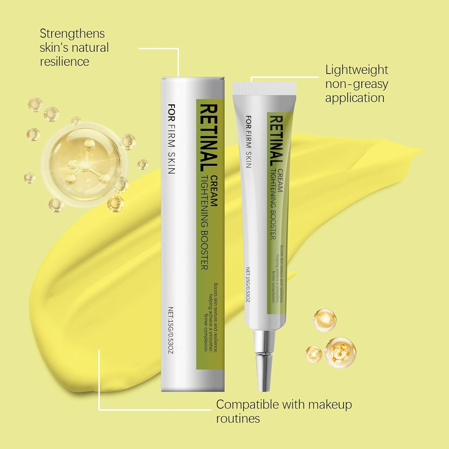 Retinal Shot Tightening Booster, Pore Minimizer, Wrinkles & Fine Lines, Anti-Aging Tightening Booster, Long-Lasting Hydration, Soothes Delicate Eye Area, Lightweight Non-Greasy Application (3Pcs) - 12Pcs image number 3