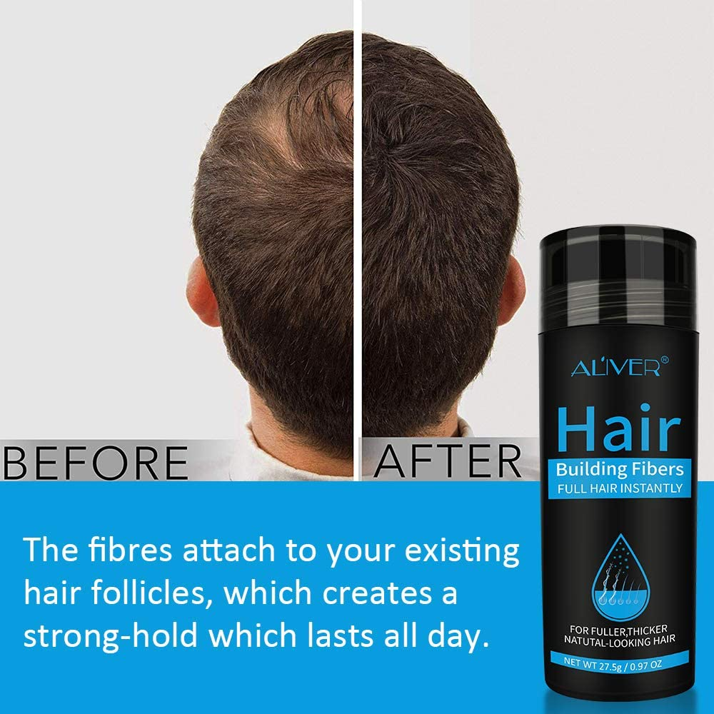 Hair Powder for Hair Thickening Black Scatter Hair with Instant Effect for Secret Corners, Hair Loss and Light Hair 27.5G () - Black image number 3