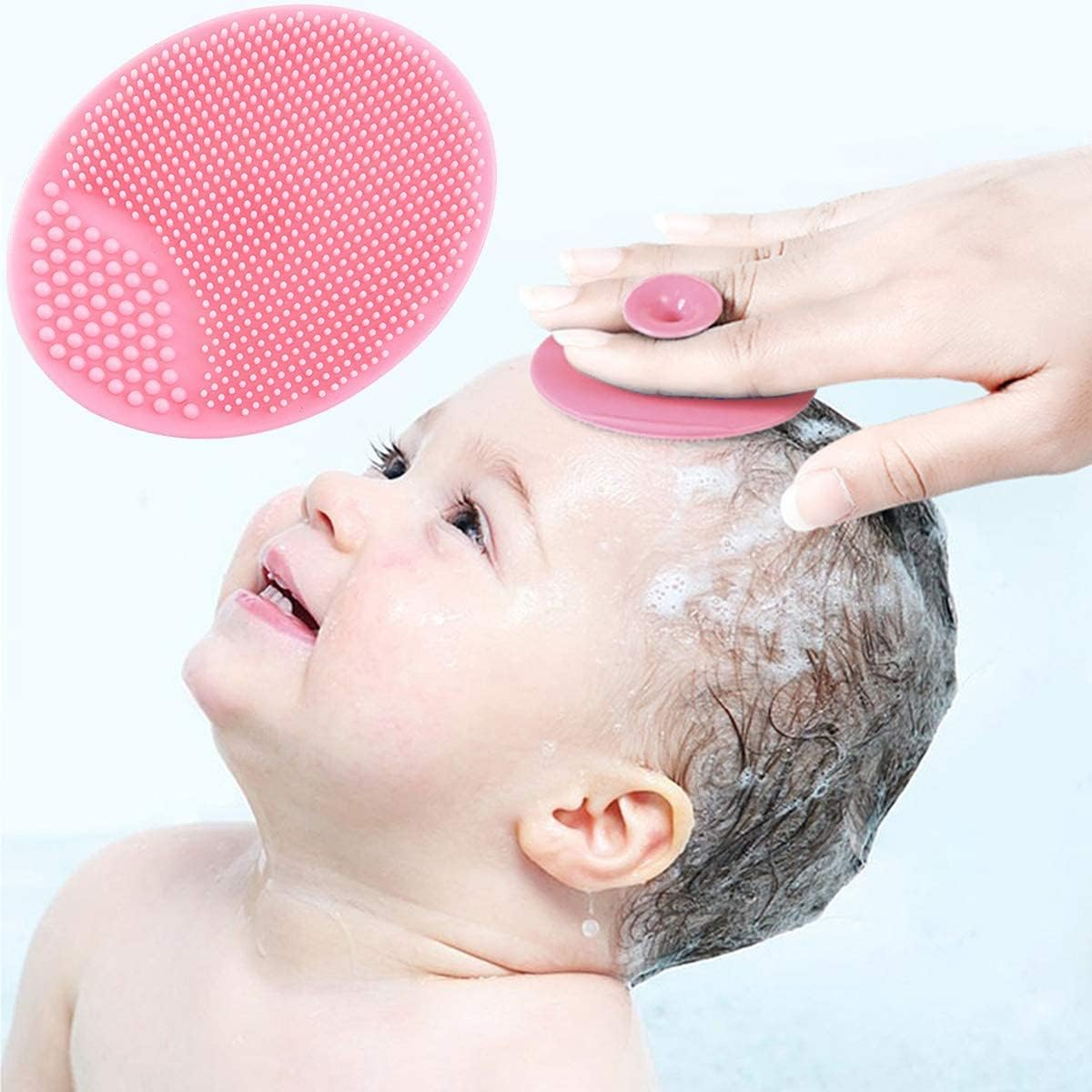 Baby Hair Brush & Comb Set, Goat Bristles Brush and Silicone Hair Massage Brush for Cradle Cap Treatment Wood Bristle Brush for Newborns and Toddlers (3 Piece) image number 2