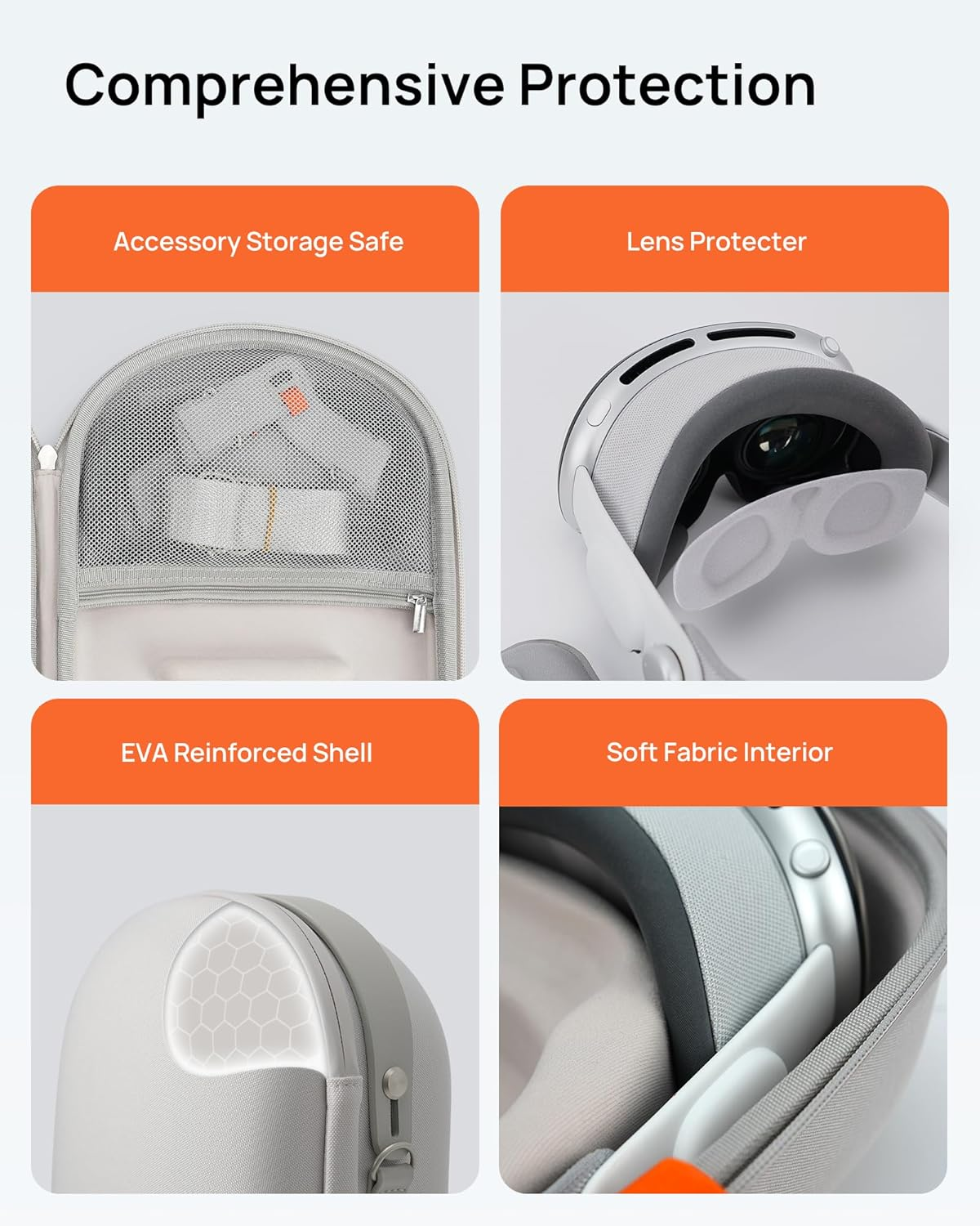 SODI Travel Case Compatible with Apple Vision Pro, 2-In-1 Portable Carrying Case with Patented Design, Full Protection and Storage for Vision Pro Accessories image number 3