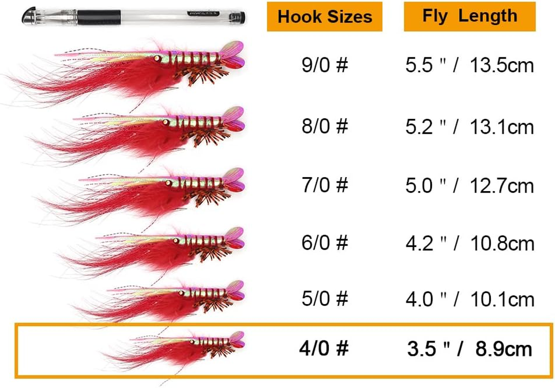 YZD Tarpon Flies Ultra Realistic Shrimp Flies Saltwater Fly Fishing Big Saltwater Flies Fly Fishing Lures Bonefish Flies Redfish Flies Snook Fly Lure Hooks image number 6