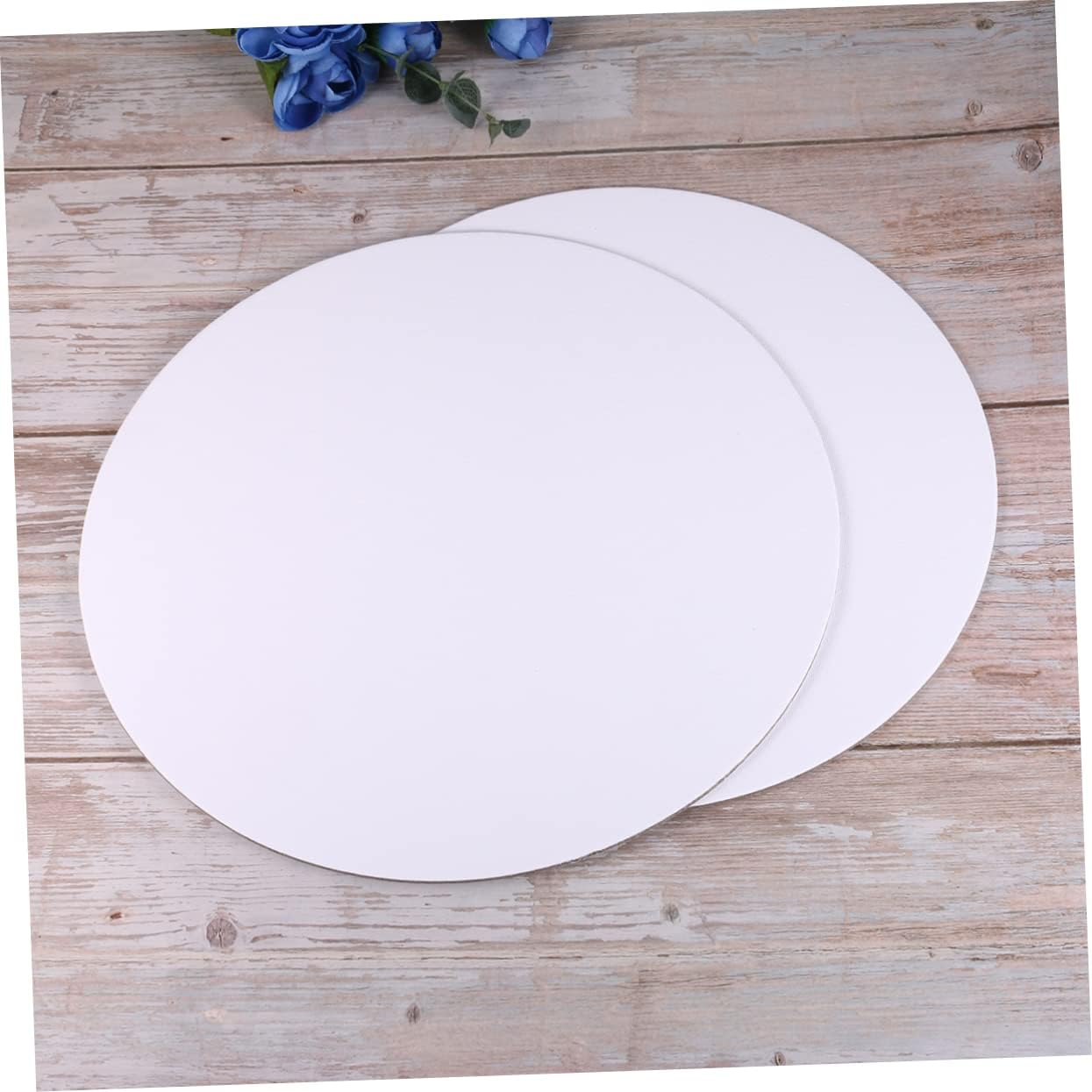 Jojofuny 6Pcs round Canvas Drawing Board Artist Canvas Panels for Oil Tempera for Painting Projects Art Students White image number 5