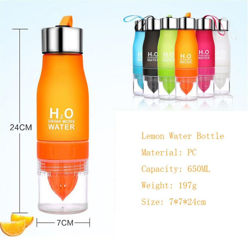 TOPIND Lemon Water Bottle Gym Cups Fruit Infuser Squeezer Infusing Health Cup 650Ml H2O Outdoor Sport Water Bottle Lemon Juice Drink Cup Sport Health Juice Maker Multiple Colors image number 1