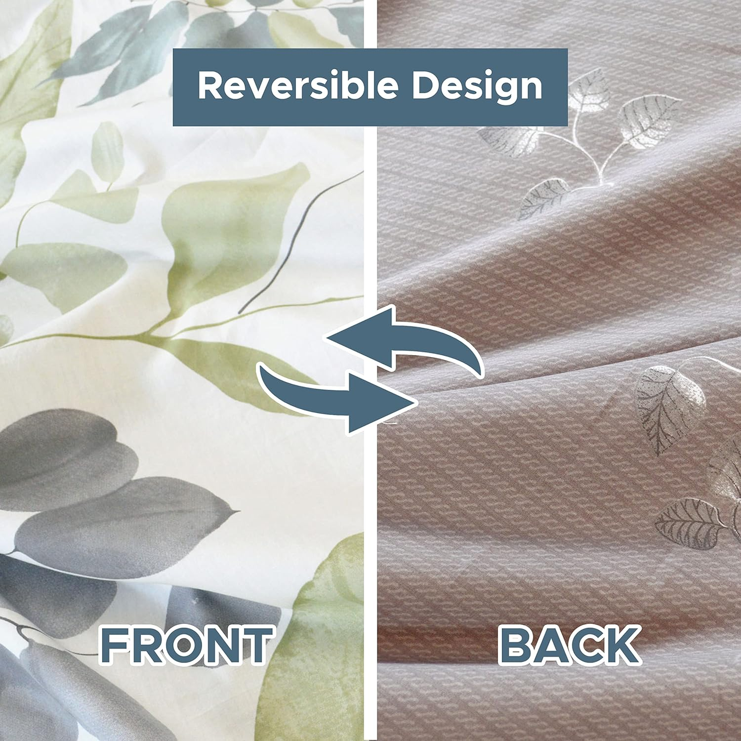 Essina Double Bed Quilt Cover Set &ndash; 3Pc Bedding with Doona Cover Double and Pillow Shams &ndash; Quilt Cover Cotton 620 Thread Count &ndash; Luxurious Duvet Cover &ndash;Watercolour image number 1