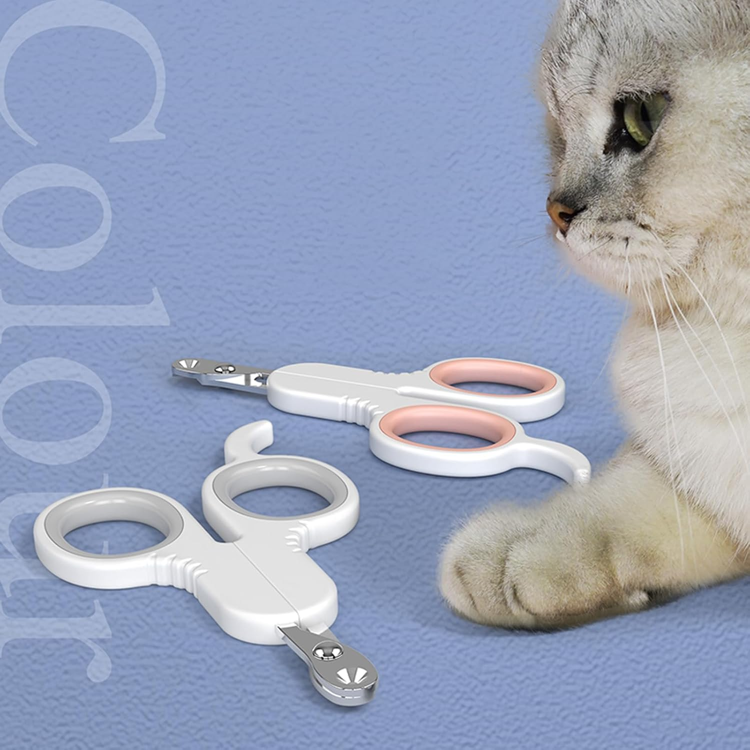 ZEWZE Claw Care for Cats, Cat Nail Clippers, Pet Nail Clippers for Dogs, Puppies, Rabbits and Small Animals (Grey) image number 1