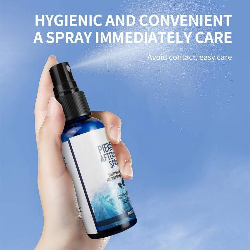 Piercing Aftercare Spray and Keloid Bump Removal &ndash; Sea Salt Spray for Body and Facial Piercings &ndash; Ear, Nose, Navel, Oral & Body Piercing Cleaner, Aftercare Solution for New Piercings image number 6