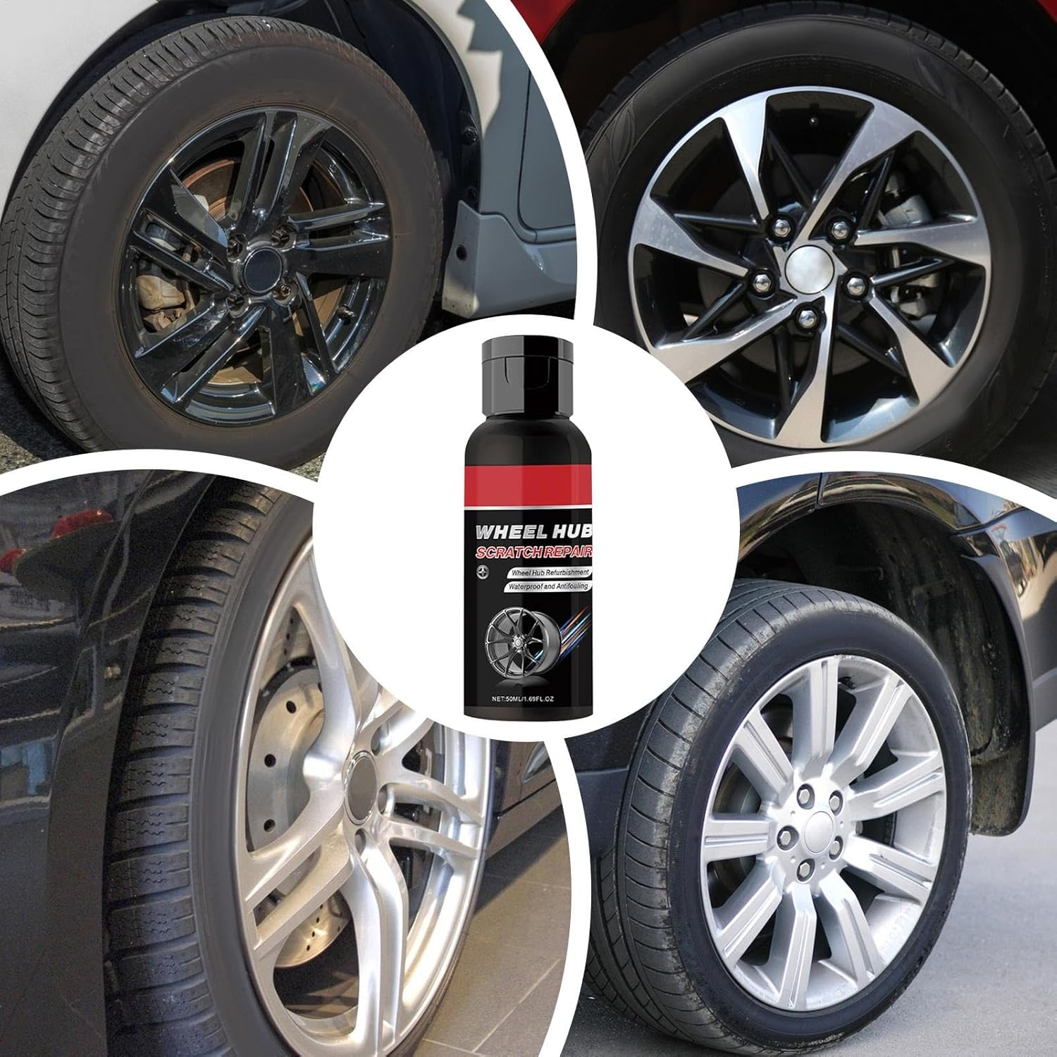 Car Tire Polishing Cream | Auto Wheel Hub Scratch Repair Paste,Multi-Purpose Tire Retreader for Truck, Small Car, Sedan, and RV image number 3