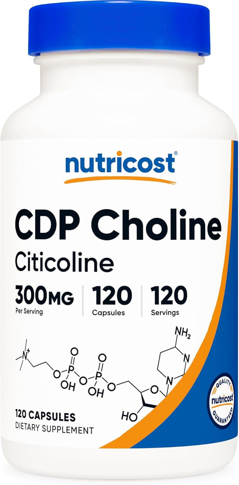 Nutricost CDP Choline (Citicoline) 300Mg, 120 Veggie Capsules - Non-Gmo, Vegan Friendly, Gluten Free image number 6