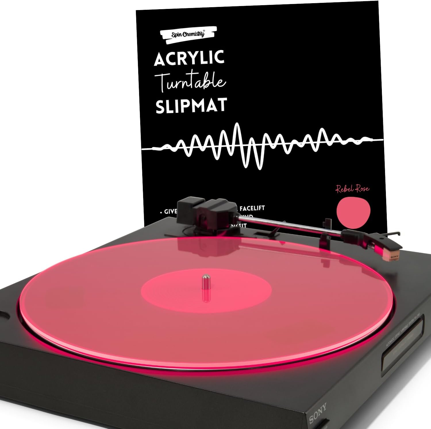 Acrylic Turntable Slipmat for Playing Vinyl Records (Sonic Snow) image number 2