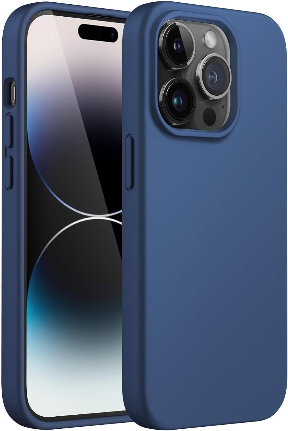 Jetech Silicone Case for Iphone 14 Pro 6.1-Inch, Silky-Soft Touch Full-Body Protective Phone Case, Shockproof Cover with Microfiber Lining (Black)