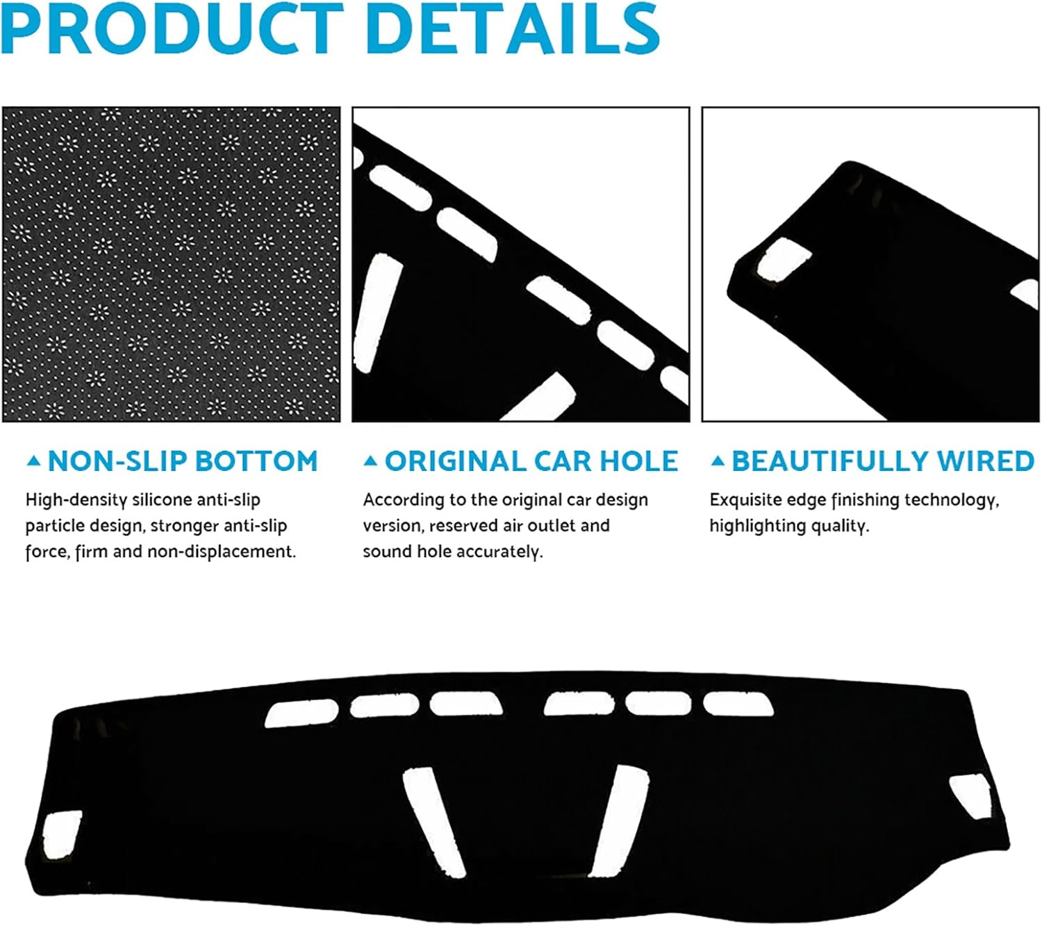 KAKA AUTO PARTS Dash Mat Non-Slip Dash Mat Compatible with LDV T60 PRO Luxe SK8C Fits Right Hand Drive Models 2017-2022 image number 2