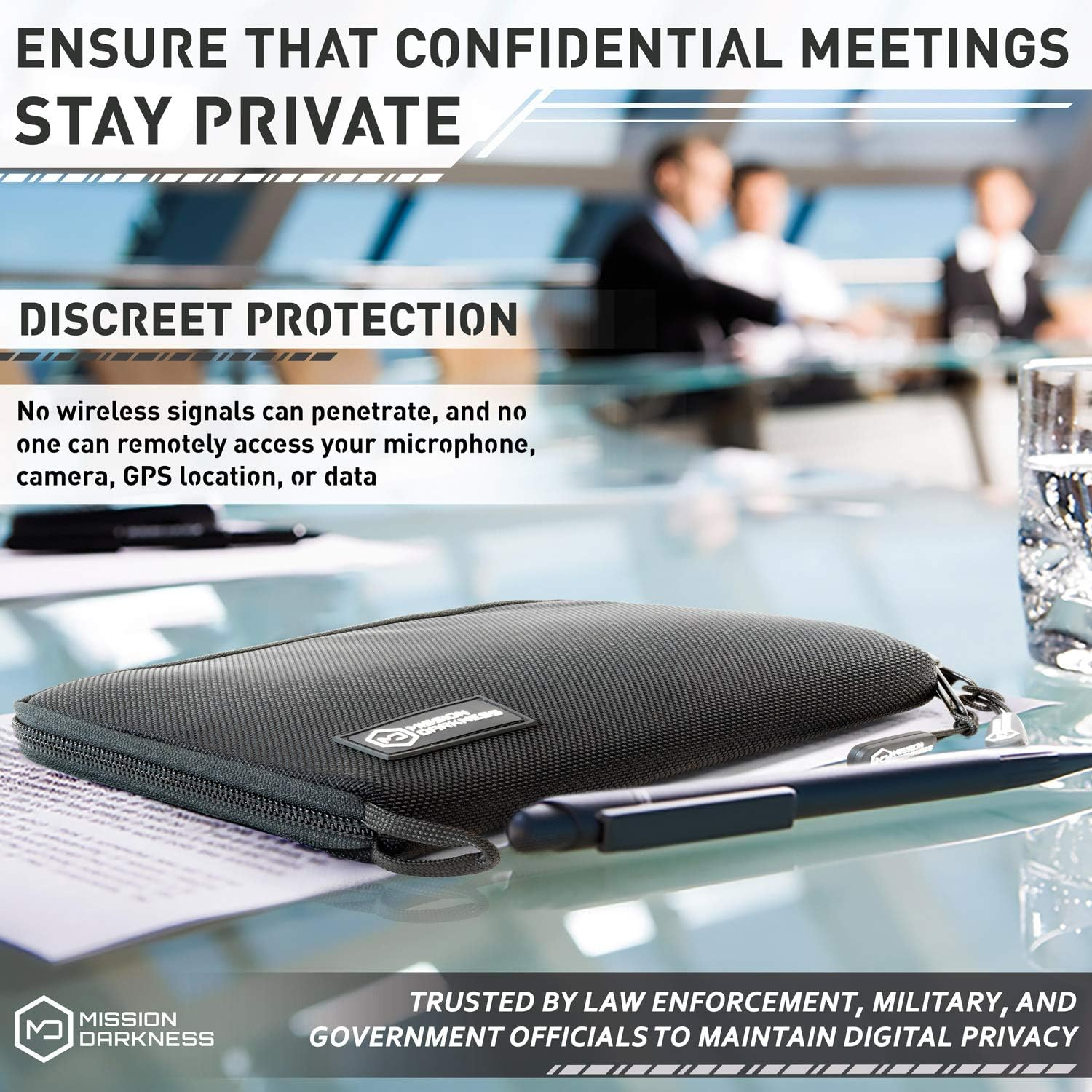 Mission Darkness Mojave Faraday Phone Bag // Multi-Functional Travel Case with Accessory Pockets and Built-In Faraday Sleeve // Signal-Blocking, Anti-Tracking, Anti-Hacking, EMF Reduction image number 2