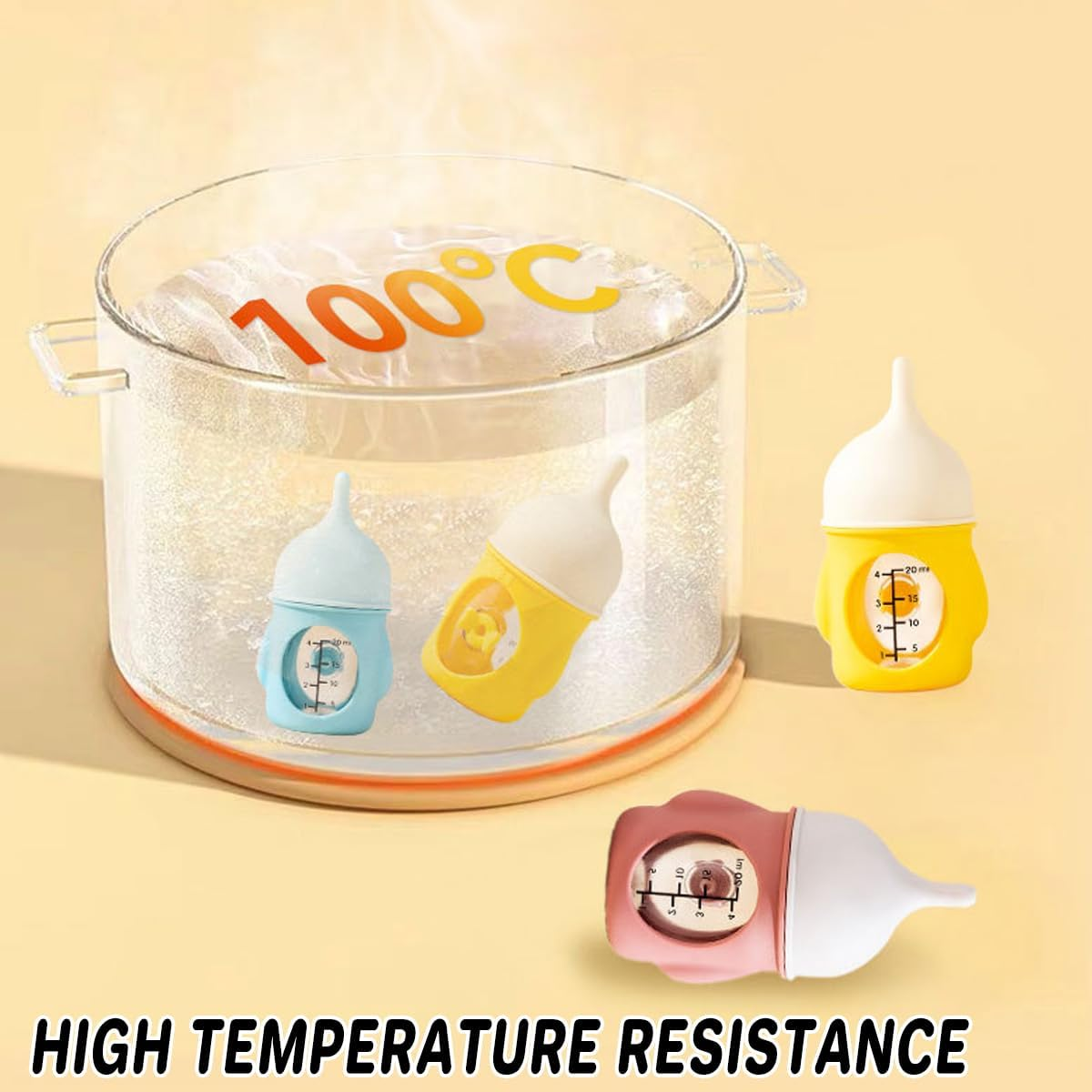 AIMALL 1 Silicone Pet Feeding Bottle with Anti-Choking Valve and Visual Scale for Newborn Puppies and Kittens 20Ml or 80Ml Sizes - 20Ml-Pink image number 7