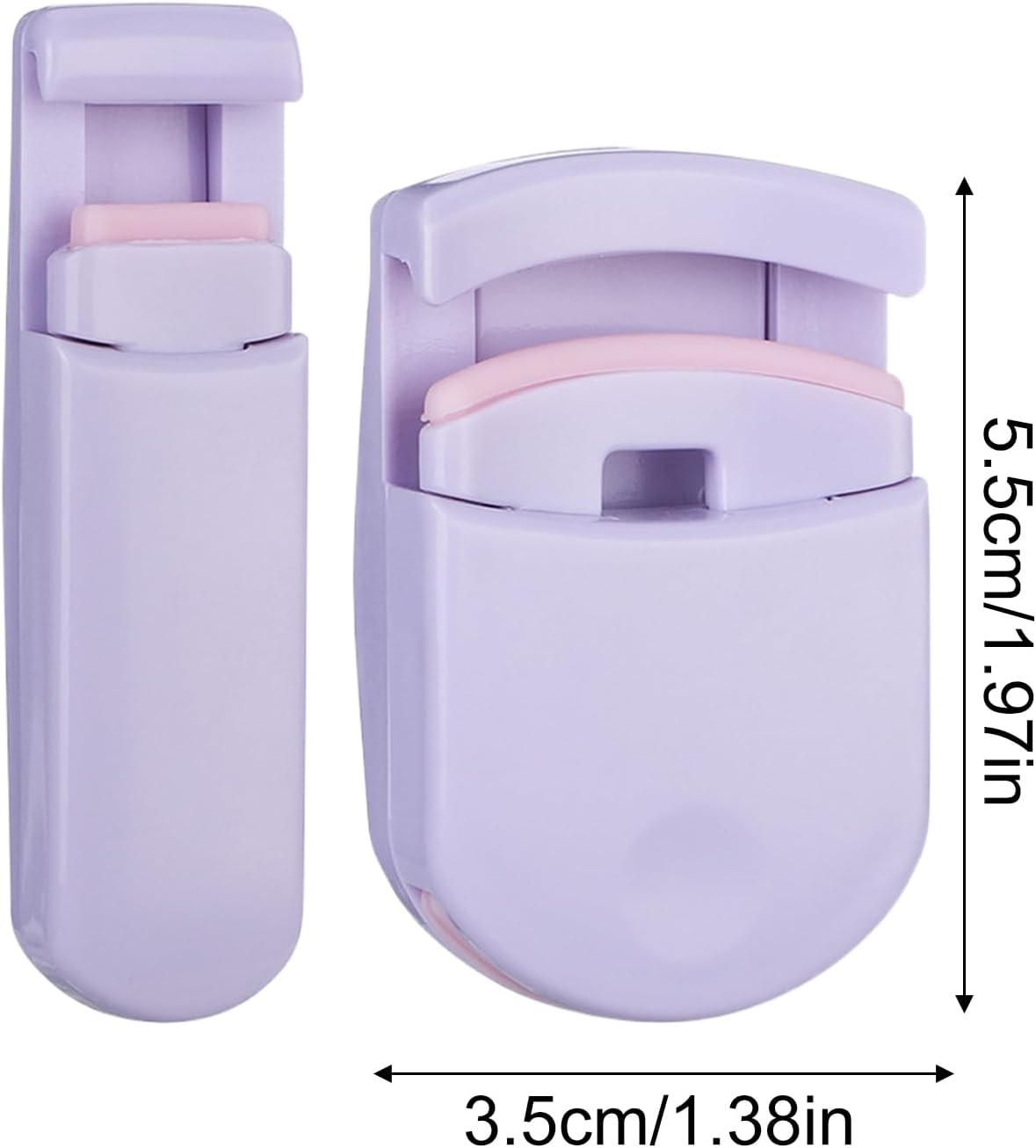 Lash Curler - Natural Curl Eye Lash Curler with Replacement Pad,Portable Travel Eyelash Makeup Accessories for Women Girls Boys Youth Friends Family - Purple image number 2