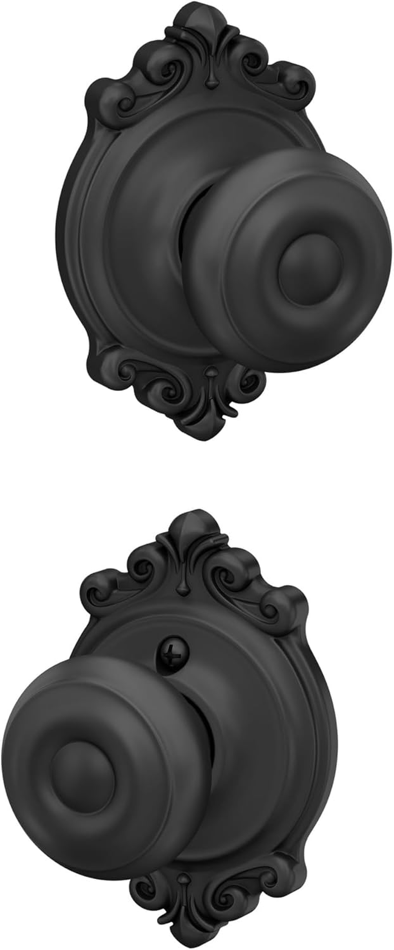 Schlage F40 GEO 605 BRK Brookshire Collection Georgian Privacy Knob, Bright Brass