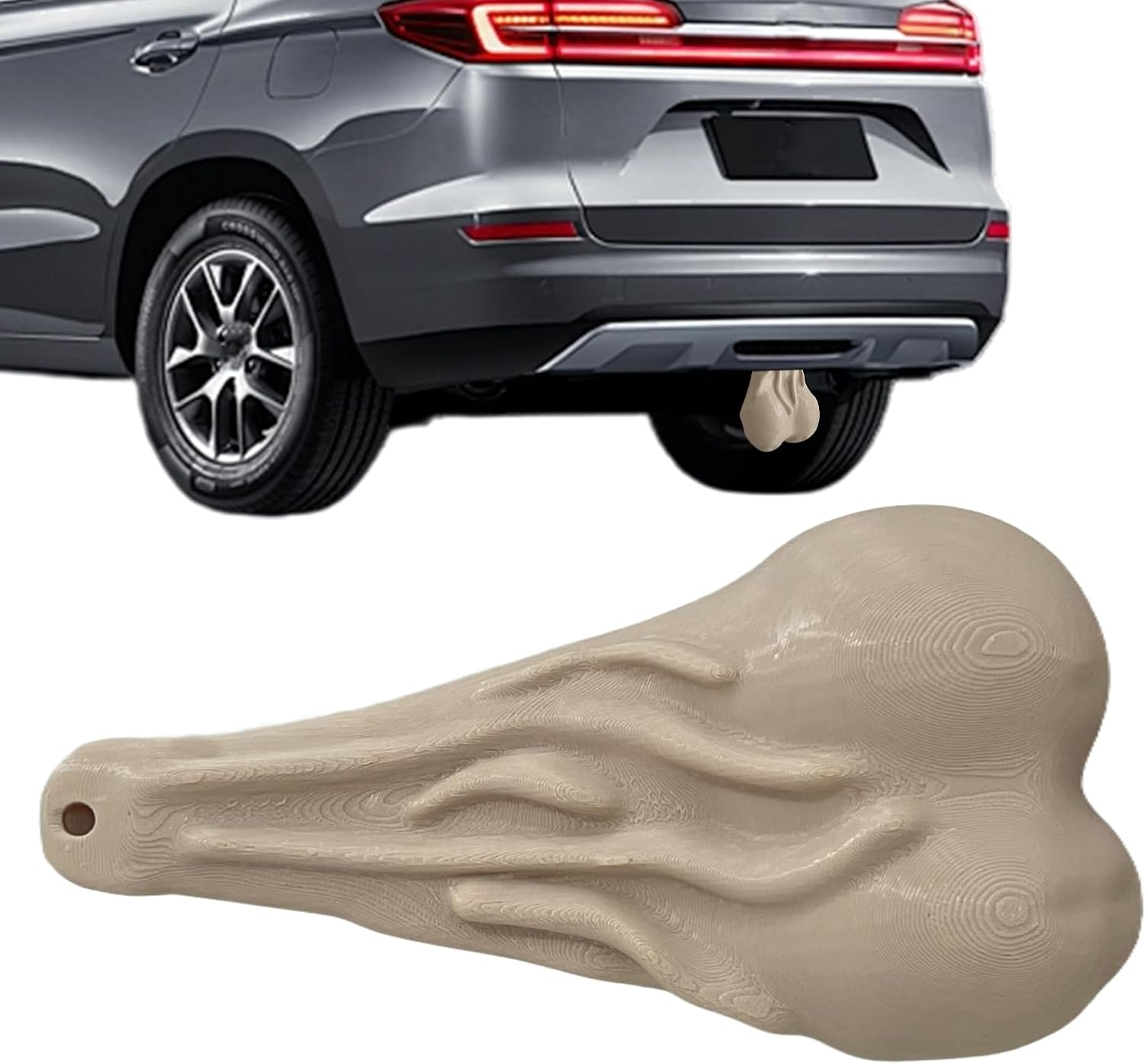 Truck Balls Nuts - 6.5X3.39X1.61 Inch ABS Prank Ornament, Joke Car Embellishment, Hilarious Auto Charm | Humorous Vehicle Decoration for Men Boyfriend Husband Friends Adults Gift Idea