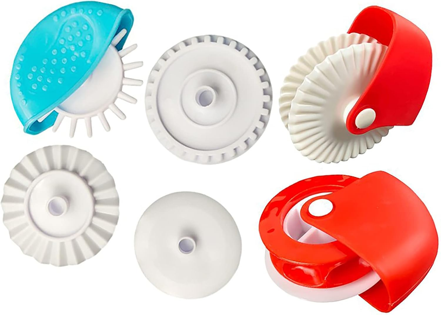 Pastry Wheel Decorator and Cutter, 6Pcs Pie Wheel, Pastry Wheel Roll, Pie Crust Cutter, Pastry Cutter, Pie Cutter, Pizza Pastry Pie Lattice Cookie Biscuit Decoration, DIY Baking Cooking Tool image number 5