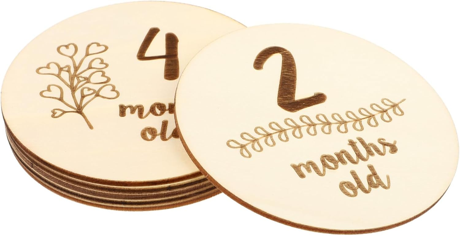 Baby Milestone Cards and Infant Monthly Cards for Newborns, Double-Sided Photo Props, 6Pcs Set for Commemorating Growth image number 2