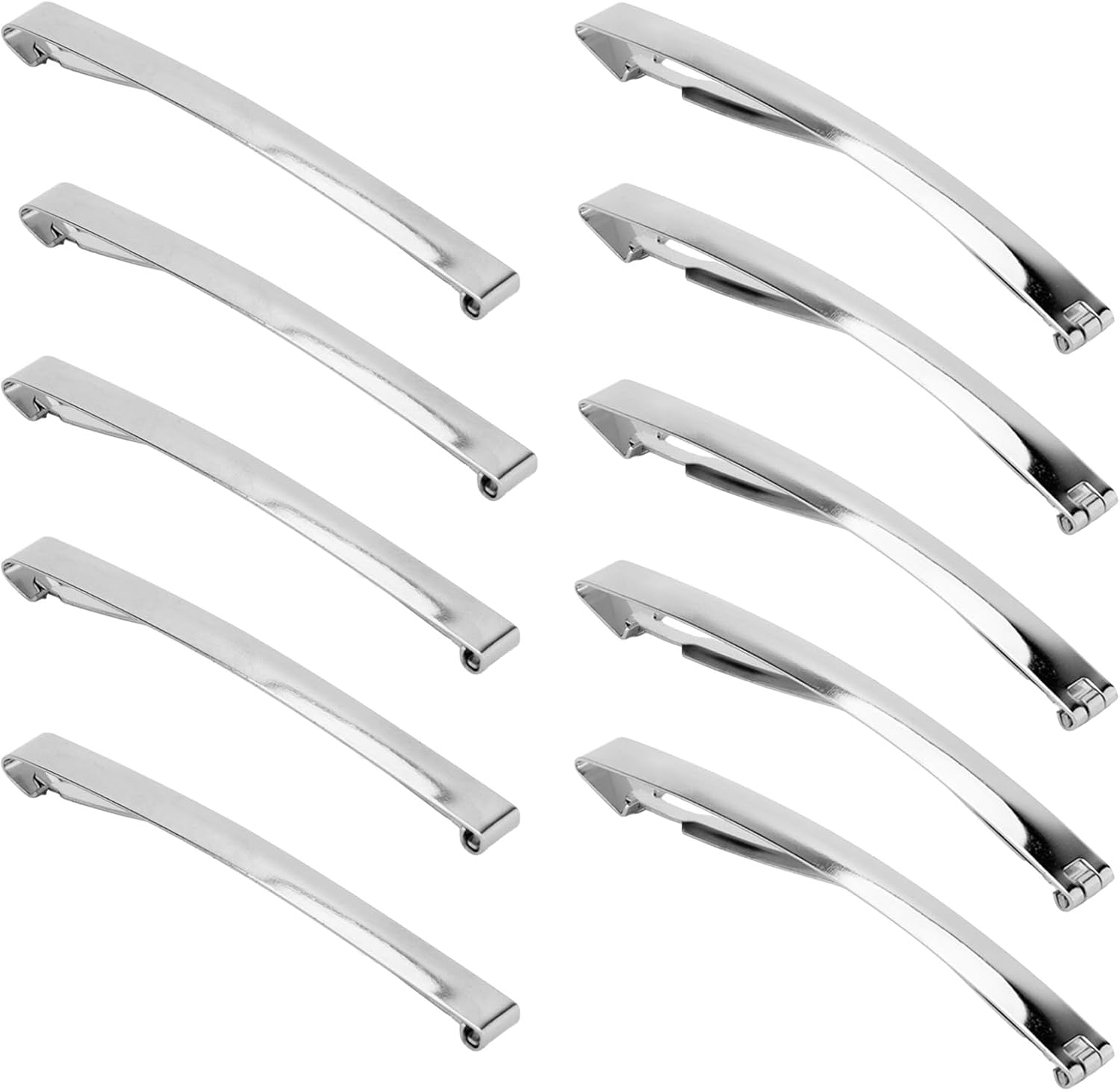 Pack of 10 Silver Hair Clips for Women, Flat French Hair Clips for Women, French Hair Clips, Small, Metallic Hair Clip, Special with Fine Hair, Elegant DIY Hairstyle Accessories