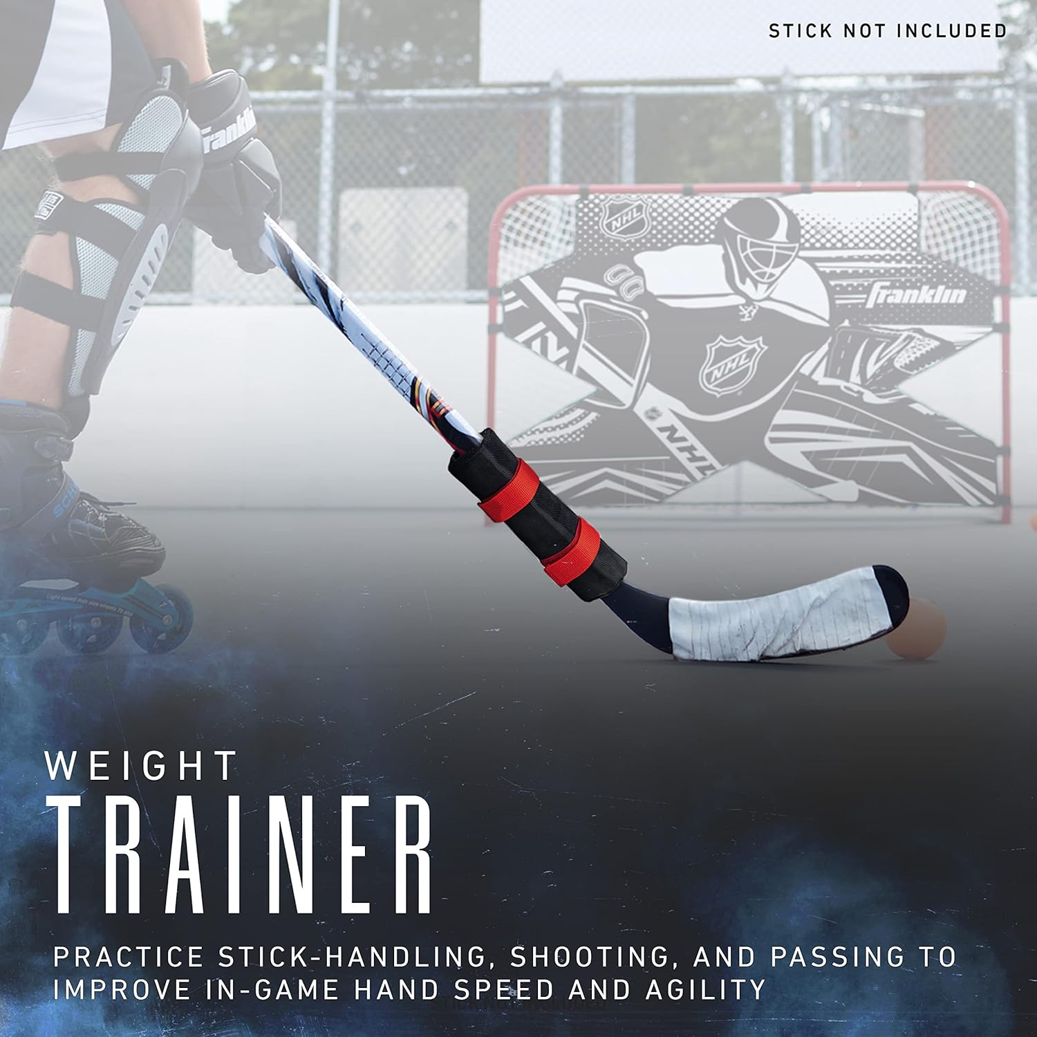 Franklin Sports Hockey Stick Weight - Hockey Training Aid + Accessory for Stick Handling + Shooting Skills - Adjustable Weight 3.5 to 14 Ounce Stick Training Weight - Hockey Training Equipment image number 1