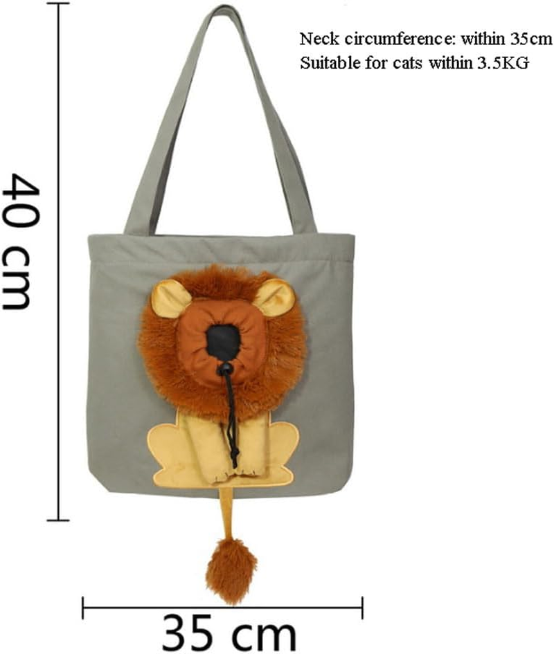 Portable Cat Puppy Bag Dog Pouch Shoulder Carry Tote Pet Shoulder Bags Single Drawstring Opening Carrying Bag Travel Tote for Doggy Doggie Yorkie for Puppies Medium Cats