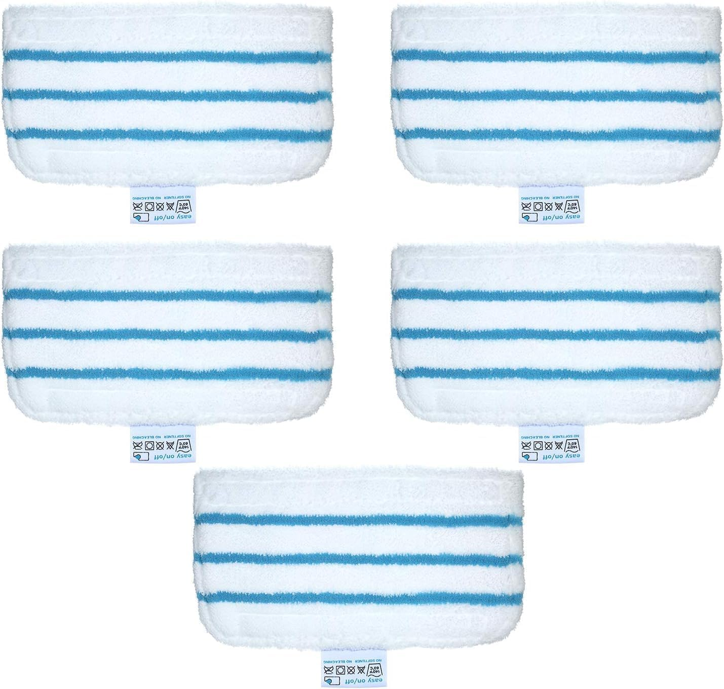 5 Pack Mop Pads Replacement for Black + Decker Steam Mop FSM1610/ FSM1630 Washable Mopping Pad Accessories image number 2