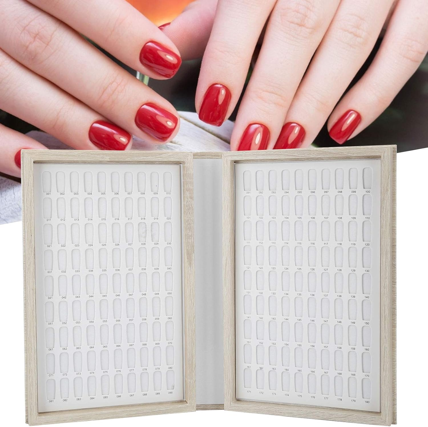 Nail Tip Display Book, Color Card Book, Nail Art Display Book, Easy to Carry Multifunctional for Manicure Store Salon Home Spa(Light Color) image number 1
