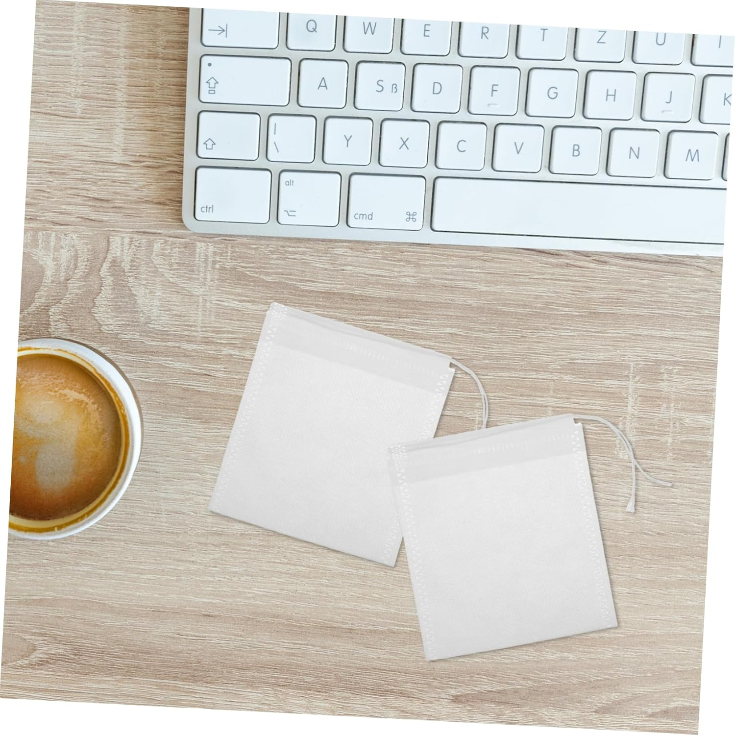 NOLITOY 100Pcs Drawstring Tea Bags for Loose Leaf Tea Small 9X10Cm Sachets for Brewing for Home and Travel image number 5