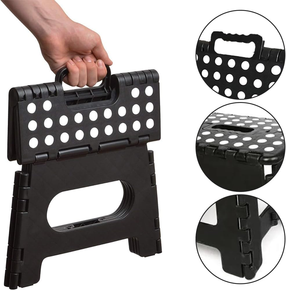 Foldable Plastic Step Stool, Compact Folding Chair, Durable Footrest Stool, Lightweight Collapsible Design Saves Space When Folded for Indoor/Outdoor Use image number 3