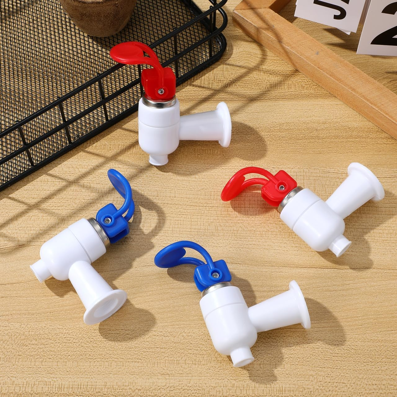 Parliky 4Pcs Manual Drinking Fountain Water Hand Press Tap for Water Dispenser image number 3