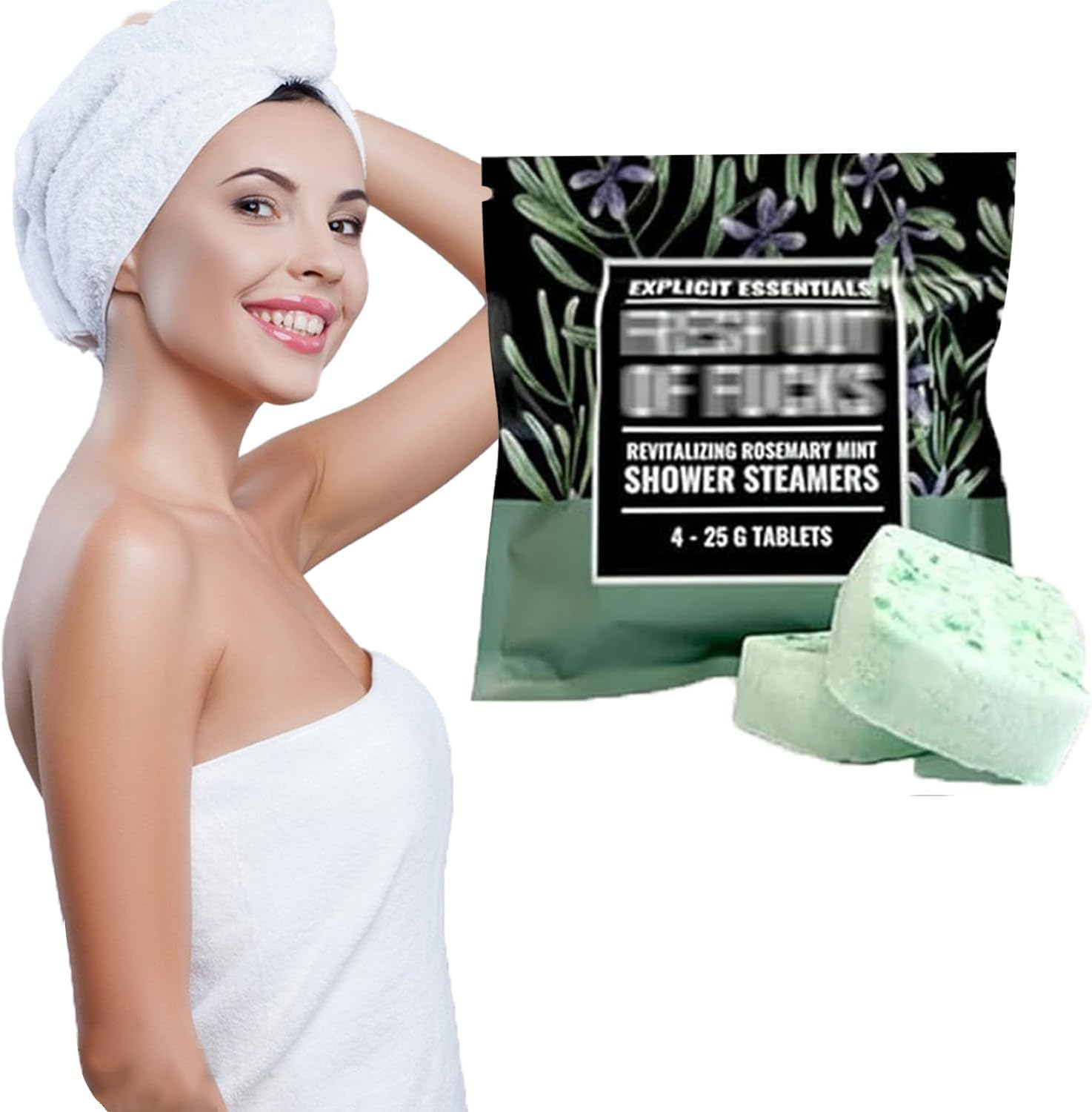 Shower Steamers Gift Set, Shower Steamer Shower Bombs Set, Bath Spa Relaxation Beauty Self Care Shower Tablets Gifts for Women Mum Her Him(Green) image number 5