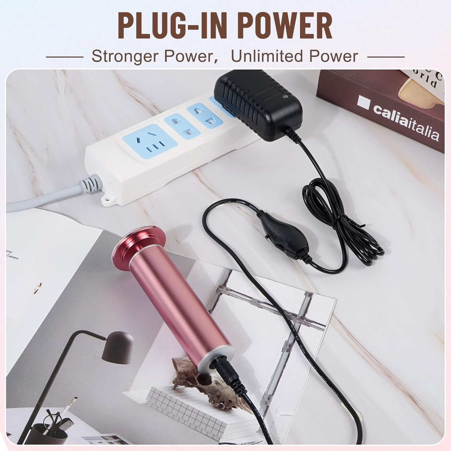 Dermave Electric Foot File Callus Remover for Feet with 60 Pcs Replaceble Sandpaper Discs, Foot Grinder Pedicure Tool for Women image number 2