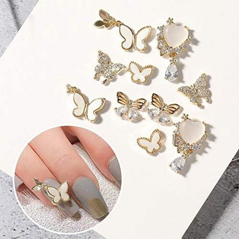 HANGQINGHENG 2-Piece Nail Jewelry Zircon Rhinestone Decoration Alloy Nail Decoration (Color : 159 27) image number 2