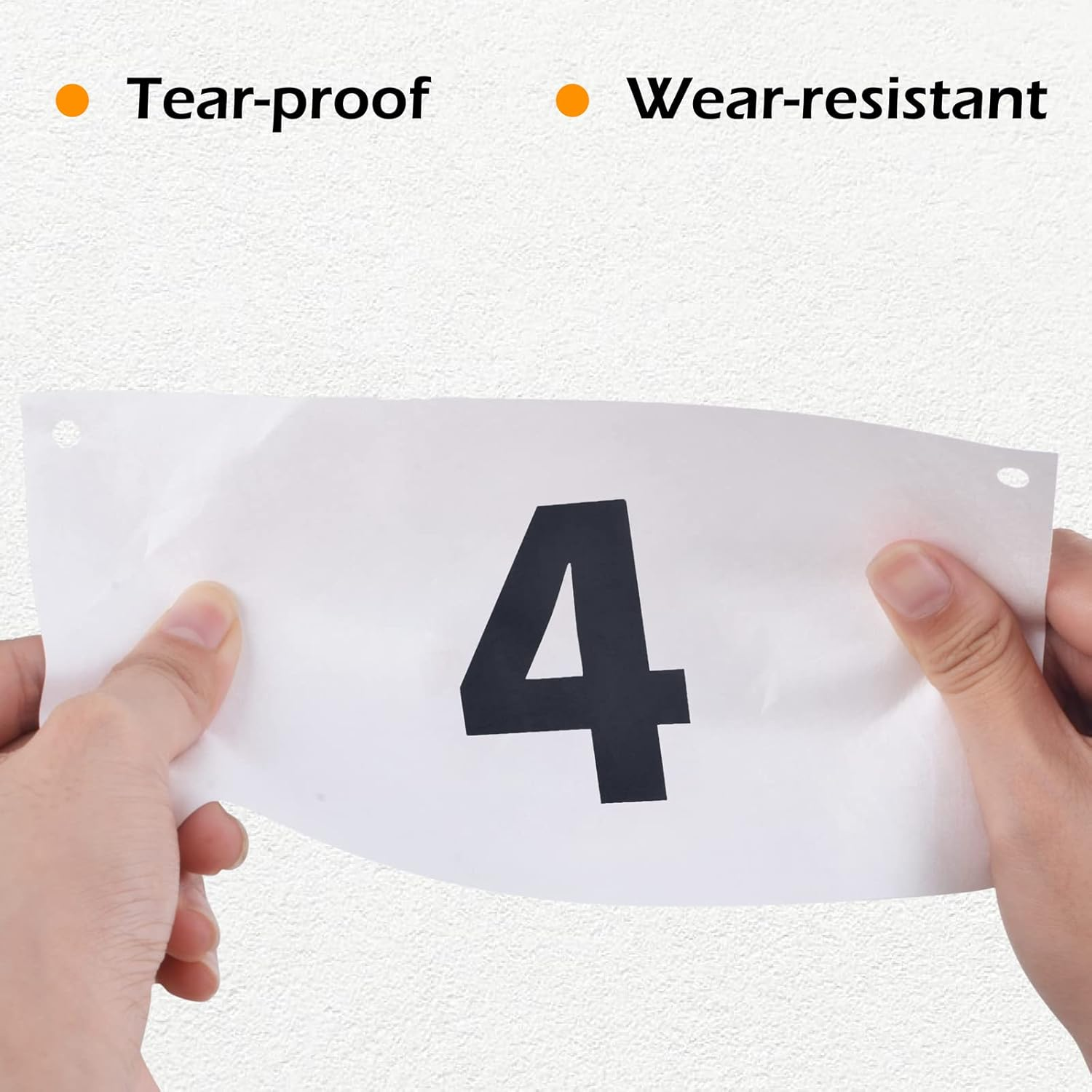 TRIWONDER Tyvek Race Bibs Running Numbers with Safety Pins, Large Numbers 1-500 for Marathon Runners Events Sports Games image number 6