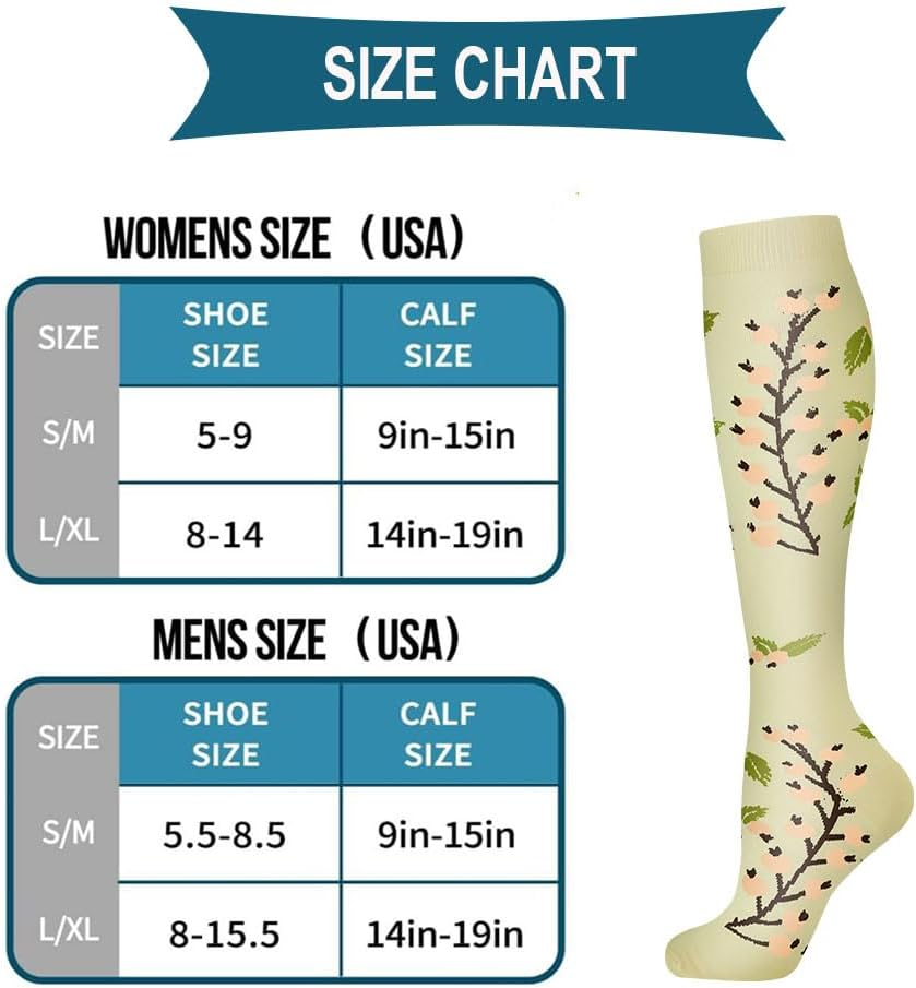 Nylon Compression Socks for Men Women Compression Stocking Best Support for Athletic Travel,Running,Cycling image number 3