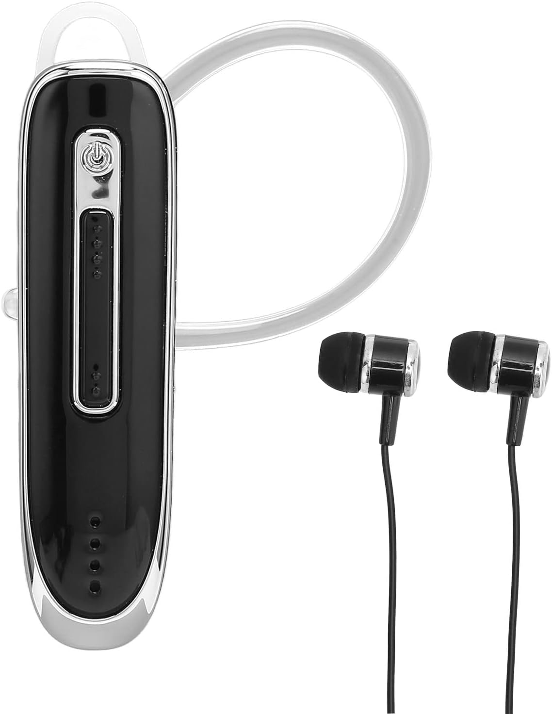 Jectse Headset, Single Ear to Binaural Wireless Earpiece with Charging Cable and Lanyard, Noise Cancelling Hands Wireless Headphones image number 4