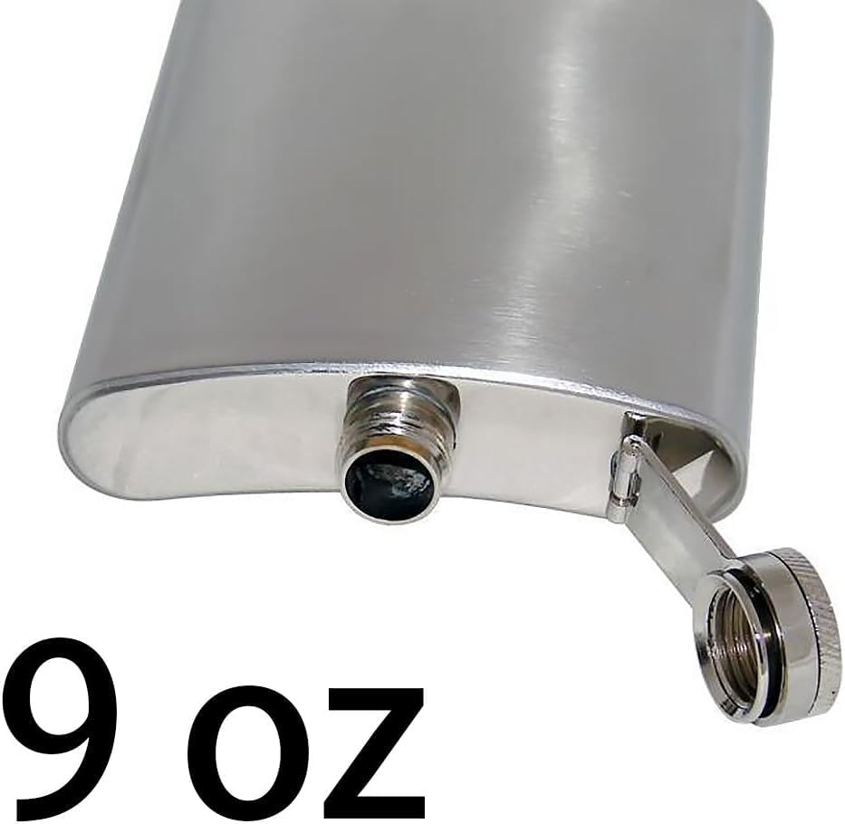 Ariv Hommey 6PCS 9Oz Stainless Steel Hip Flask Liquor Alcohol Whisky Whiskey Flask Silver Bottle Small Mini Pocket Hip-Flask Drink image number 3