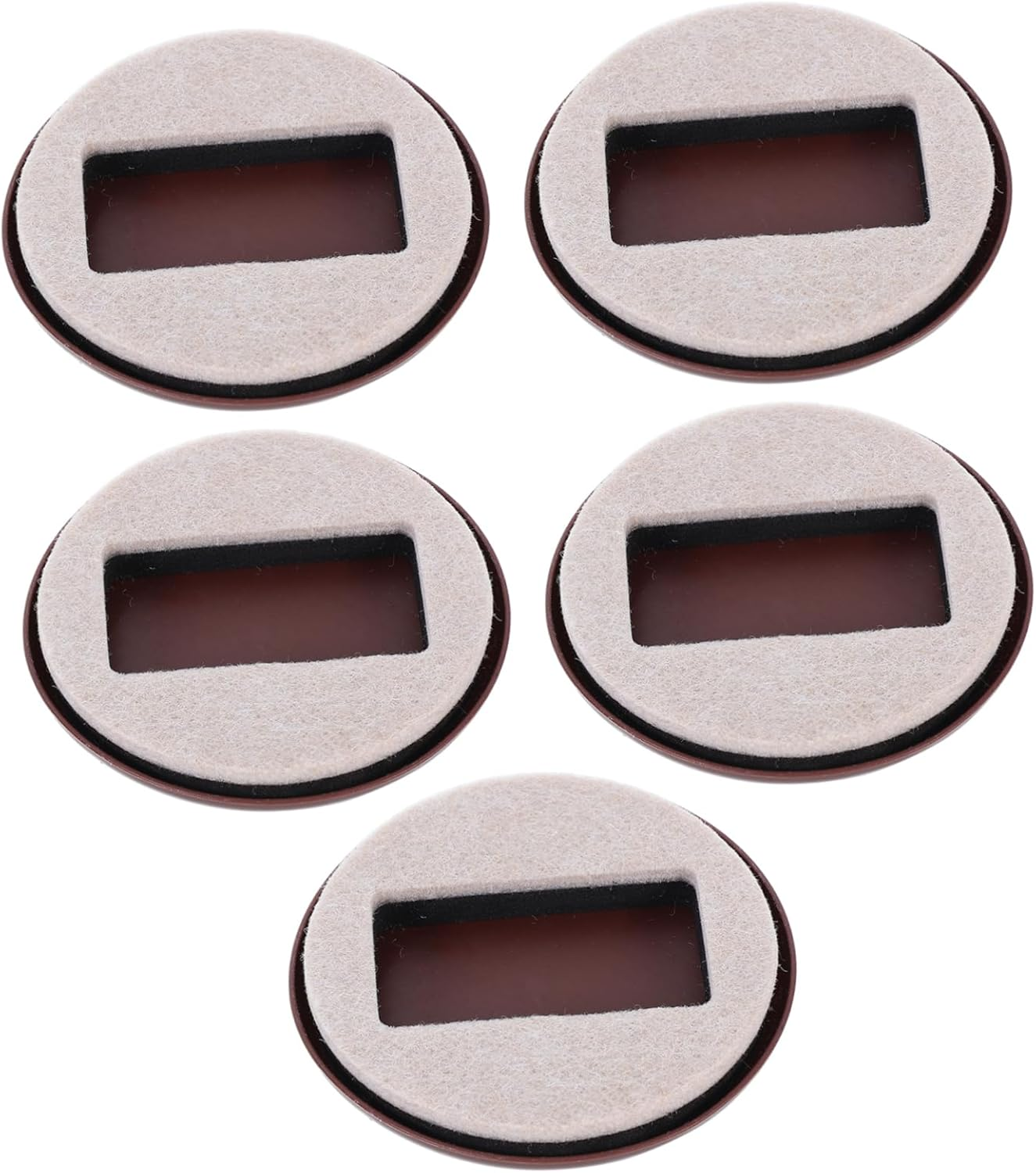 Iplusmile 5Pcs Slip Mat Felt Pads for Chair Wheels Rolling Chair Wheel Stopper Fits Hardwood Tile and Carpet Floors for Home and Office Use