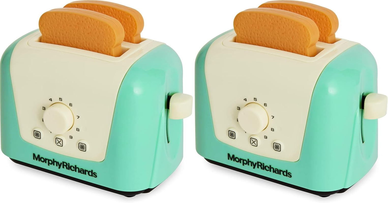 Casdon Morphy Richards Toaster | Pop-Up Toy Toaster for Children Aged 3+ | Includes 2 Pieces of Pretend Toast for Realistic Play!, Teal image number 3