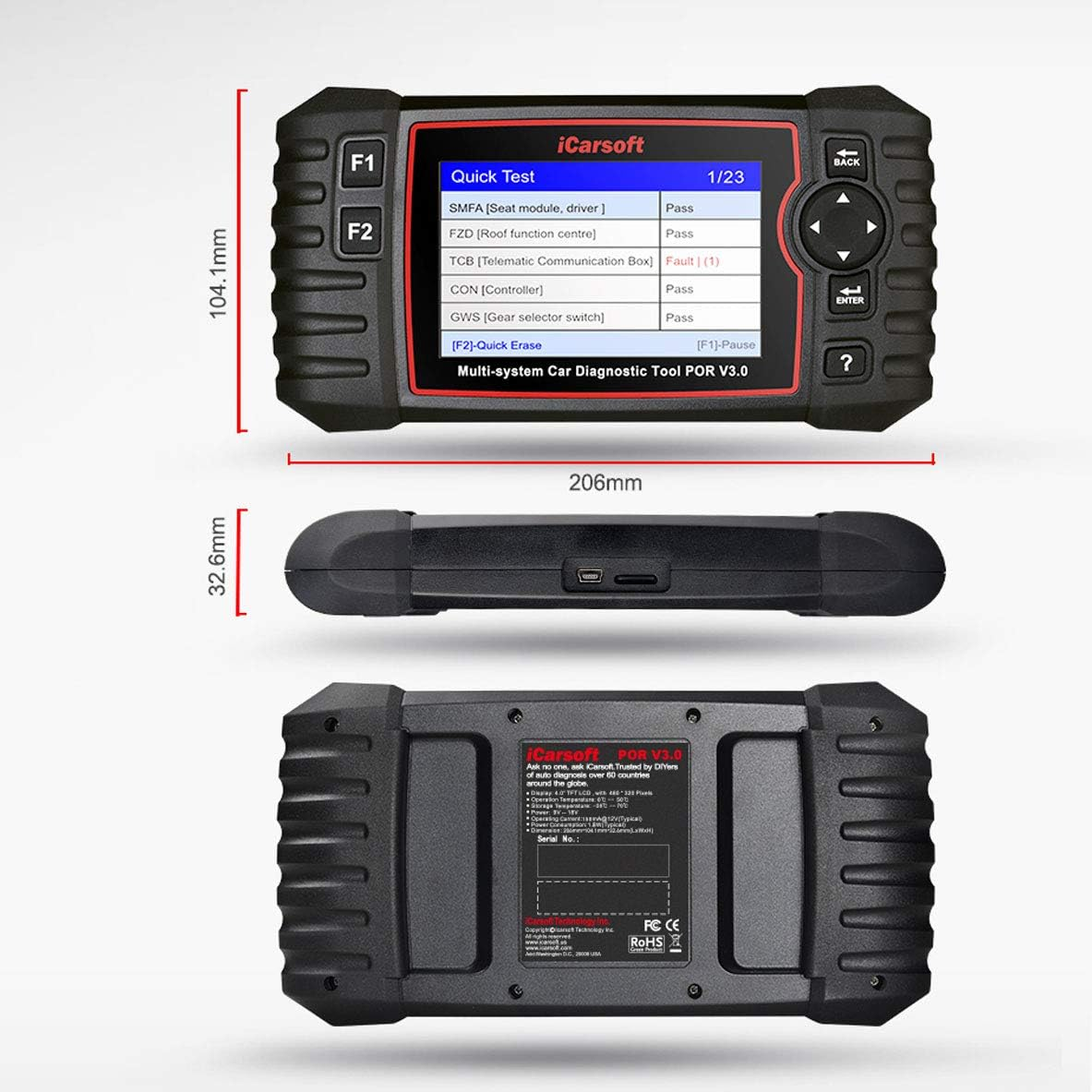 Icarsoft POR V3.0 for Porsche/Cayenne Diagnostic Tool with Auto Vin/Quick Test image number 6