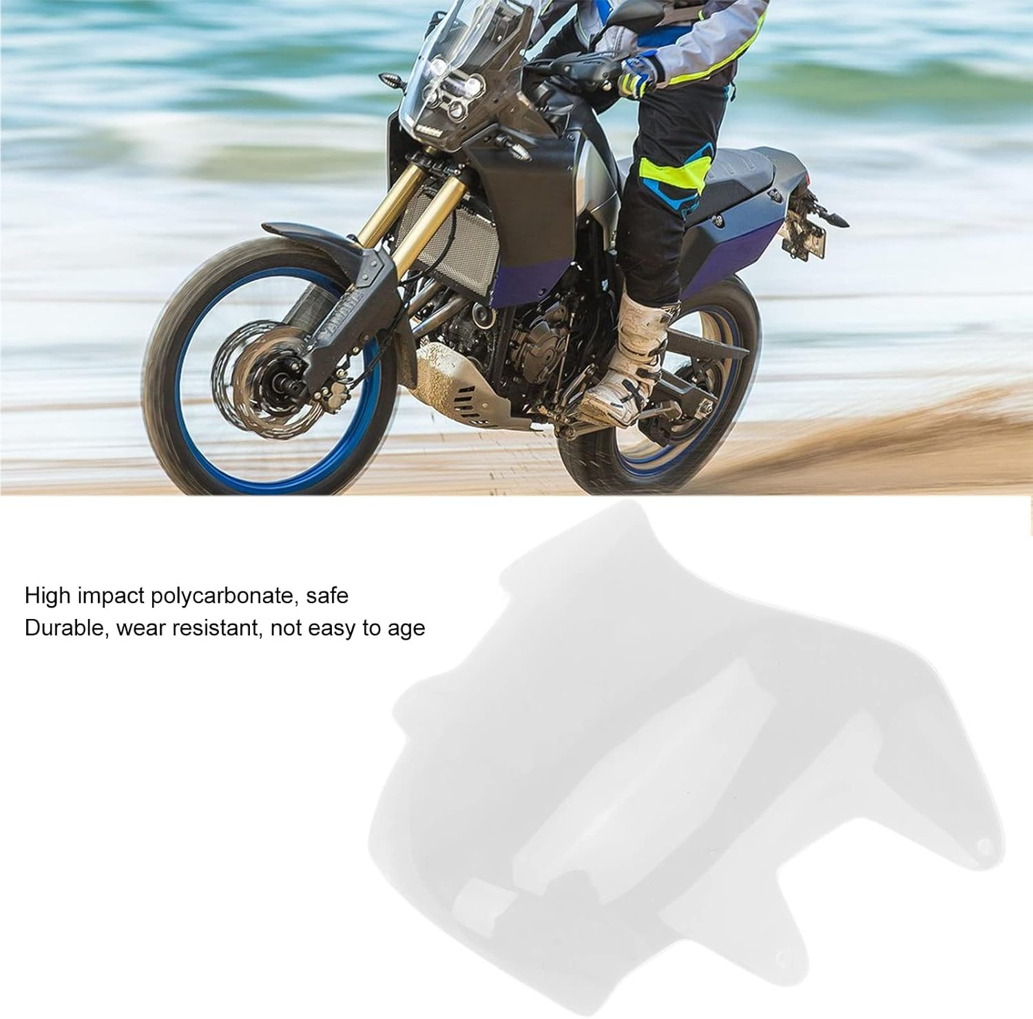 Motorcycle Headlight Protector Guard, Impact Resistant Smooth Replacement for Tenere 700 2019‑2022 Fit Your Motorcycle Perfectly (Clear)