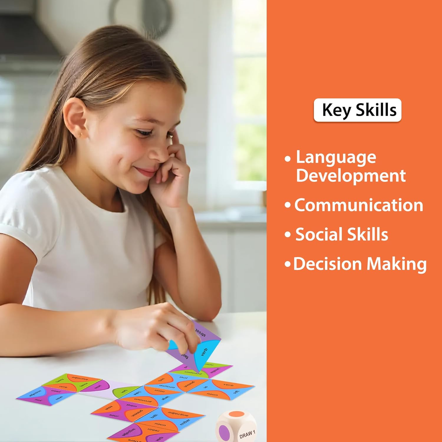 Chalk and Chuckles Grammar Wise Educational Board Game for Kids Ages 5+, Learning & Education Toy, Card Game, Gifts for Boys, Girls for 6, 7, 8, 9 Years image number 2